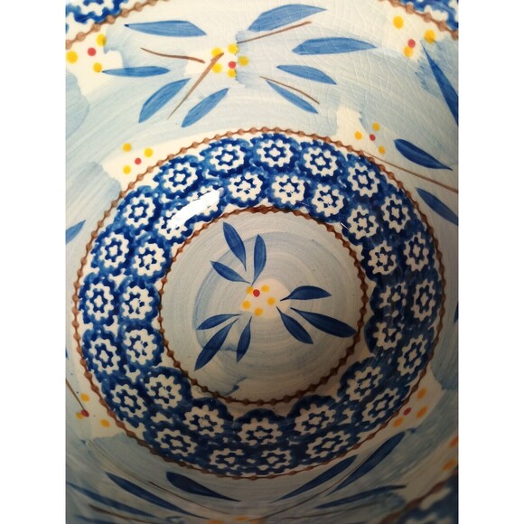 Temp-Tations by Tara-Old World Blue 1.5 Qt. Serving Bowl Lots Of Crazing On Bowl - Picture 6 of 10